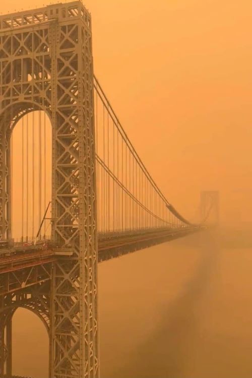 GW Bridge in Orange