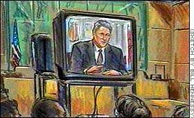 Sketch of Clinton on tape
